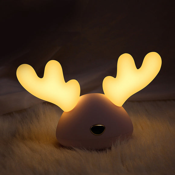 Colorful USB LED Night Light Cartoon Deer Lamp for Children Christmas