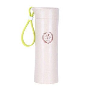 KCASA KC-WHE04 360mL Wheat Straw Fiber Bottle Portable Mug Travel Outdoor Sports Water Cup Creative