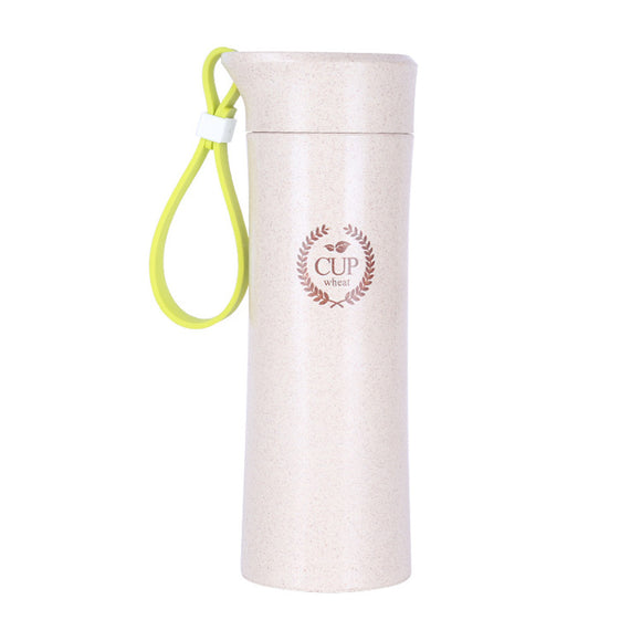 KCASA KC-WHE04 360mL Wheat Straw Fiber Bottle Portable Mug Travel Outdoor Sports Water Cup Creative