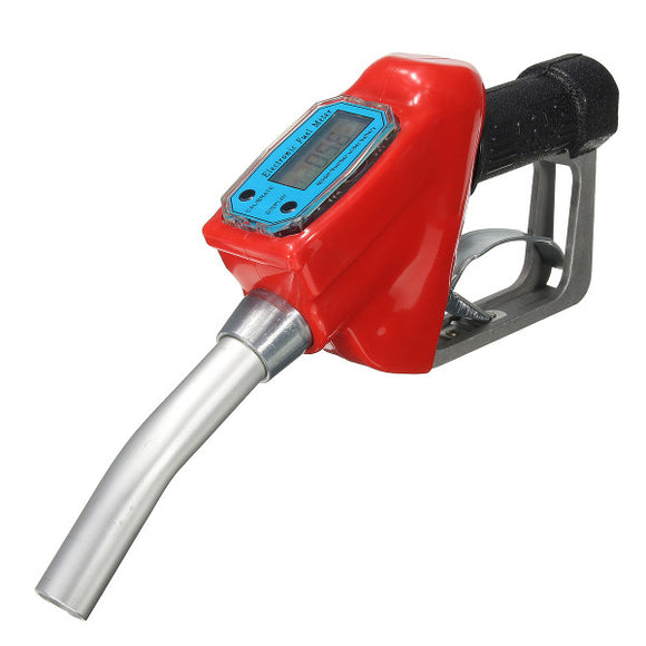 Auto Motorcycle Electronic Fuel Flow Meter Gasoline Petrol Oil Delivery Tool 1 inch Nozzle Dispenser