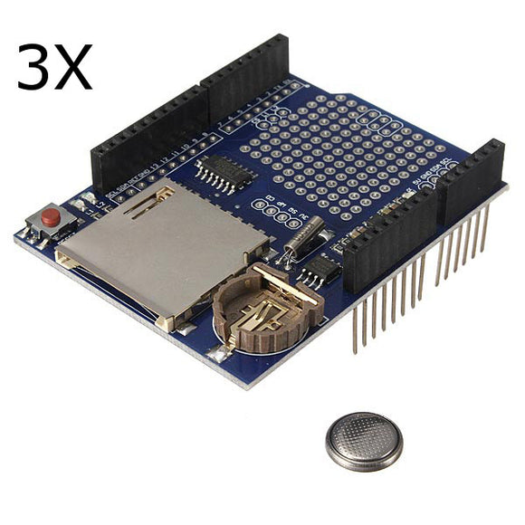 3Pcs Logging Recorder Shield Data Logger Module For Arduino UNO SD Card