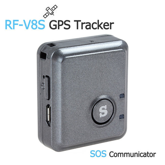 RF-V8S Mini Remote Listening GPS Tracker GSM GPRS Tracking Device & SOS Communicator