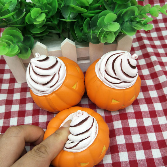 10cm Squeeze Relif Stress Stretch Squishy Pumpkin Ice Cream Slow Rising Kids Toy