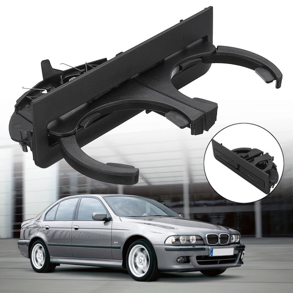 Black ABS Car Rear Dual Cup Drink Water Holder Mount Clip for BMW 5 Series E39 51168184520