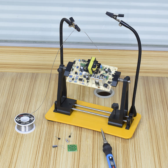 NEWACALOX Adjustable PCB Holder Magnetic Flexible Arm Soldering Iron Stand Third Hand Soldering Helping Hand Tool