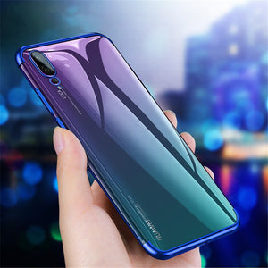 Bakeey Plating Shockproof Ultra Thin Soft TPU Back Cover Protective Case for Huawei P20 Pro