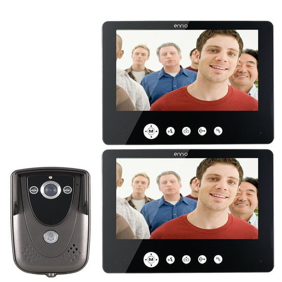 SY905FC12 Video Door Phone Doorbell Intercom Kit 900TVL IR Night Vision 1-Camera 9 Inch TFT LCD 2-Monitor