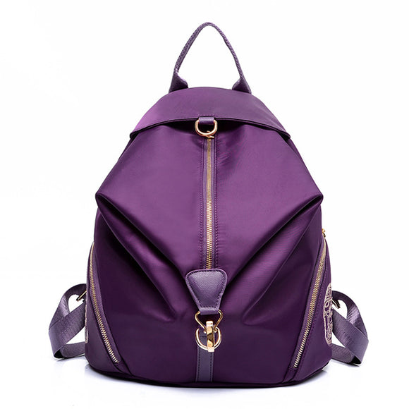 Women Elegant Color Secret Backpack Nylon Unique Retro Shoulder Bag