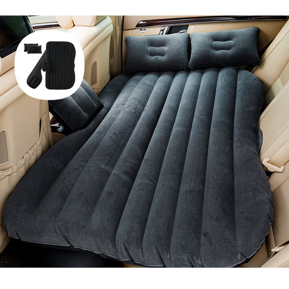 Inflatable Car Mattress Air Bed Back Seat Travel Sleeping Mat Pads Pillow