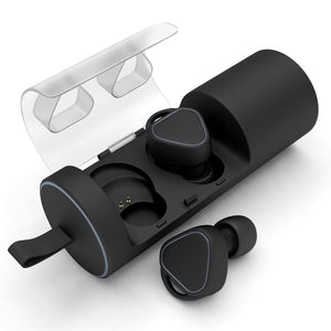 [True Wireless] Mini Dual Bluetooth Earphones Double Stereo Bass Headphones with Charging Box