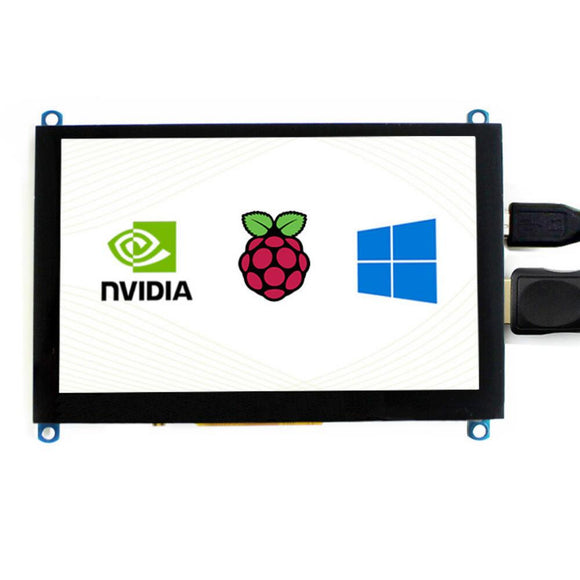 Wareshare 5 Inch VGA HDMI High Definition Display Capacitive Touch Screen Support for NVIDIA Jetson Nano Raspberry Pi