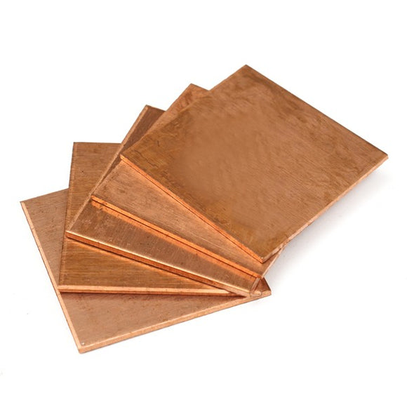 5pcs 20201.2mm Heat Sink Copper Shim Cooling Plate Thermal Pads