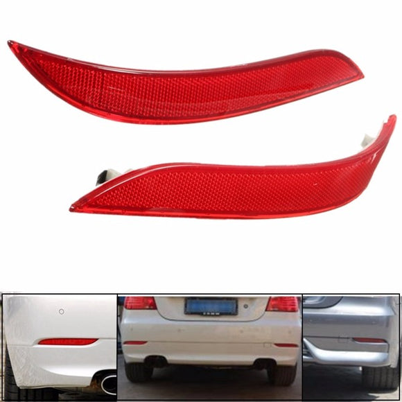 Pair Red Rear Bumper Reflector Light For BMW 5 Series E60 525i 528i 530i 535i 545i
