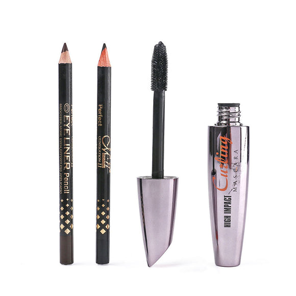 MENOW Eyelash Mascara Makeup Set Volume long Thickening Black Brown Eye Liner Pencil Pen