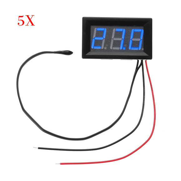 5pcs Blue DC 5V To 12V -50C To -110C Digital Thermometer Monitor Multipurpose Thermometer