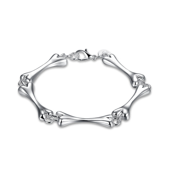 YUEYIN Simple Silver Bone Buckle Bracelet