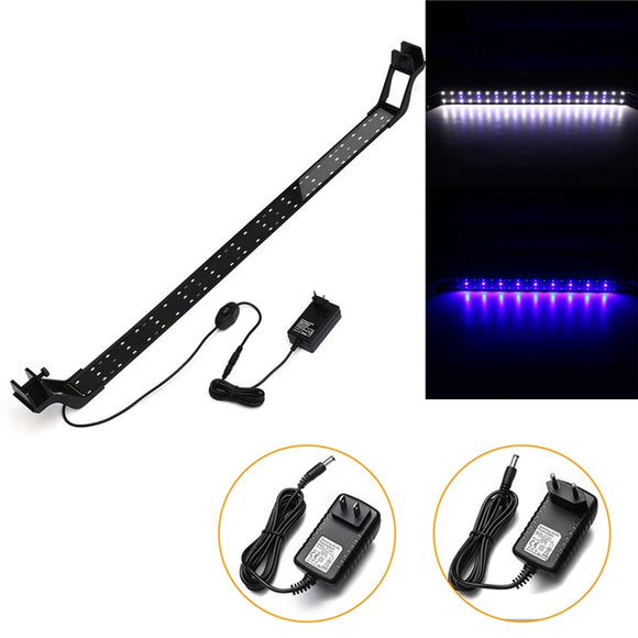 20W 73cm Blue & White LED Adjustable Aquarium Fish Tank Lamp Super Slim Clip On Light