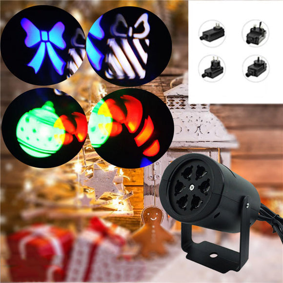 4W 2 Patterns Laser Projector LED Stage Light Outdoor Garden Landscape Christmas Decor Lamp