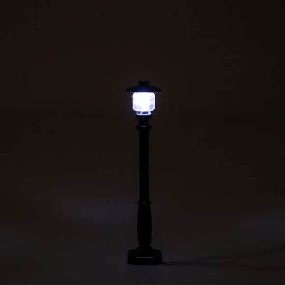 2pcs Black Universal DIY LED Bright White Light Lamp Post Lantern For Lego Street Building Shop Model