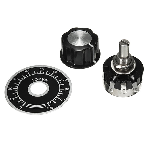 3pcs RV24YN20S B103 10K Single Ring Carbon Film Potentiometer 2W 20000rpm