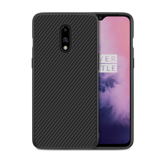 NILLKIN Synthetic Fiber Plaid Shockproof Protective Case for OnePlus 7