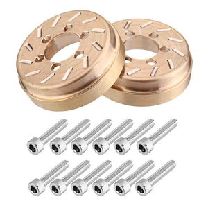 2PCS Brass Internal Wheel Weights 75g/pc for 1/10 SCX10 RC Crawler 1.9/2.2" Wheel Rims Car Parts"
