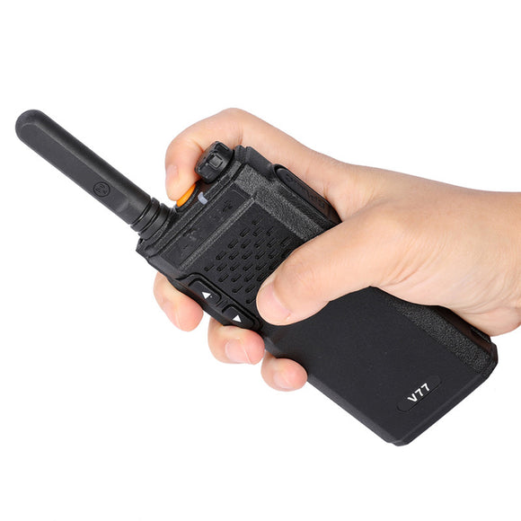 KALOAD V77 Walkie Talkie Two Way Radio UHF 400-470 MHz 16 Channels 2W 1500mAh For Hotel Hunting