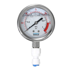 0-1MPa 0-150Psi Oil Filled Water Hydraulic Pressure Gauge Dial Meter Tool G1/2