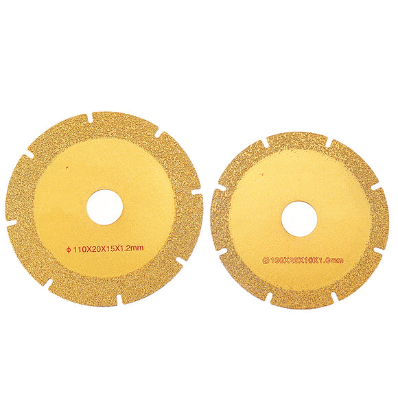 Drillpro 100mm/110mm 8T Diamond Saw Blade Silicon Carbide Slotted Cutting Disc For Marble Ceramic