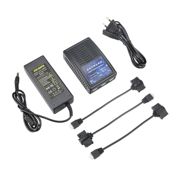 3-in-1 Smart Balance Battery Charger Adapter with 3PCS Charging Connected Cable for Hubsan Zino Pro/ Zino H117S RC Drone