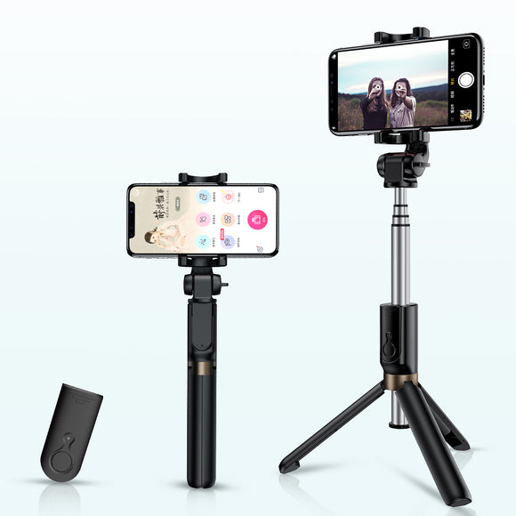 ROCK bluetooth Tripod Selfie Stick Portable Retractable Monopod Remote Control for Live iPhone Android Phones