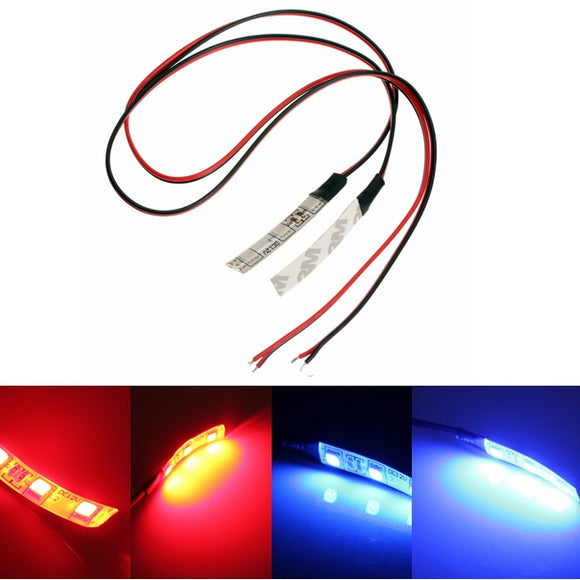 2pcs DC 12V LED 3-5050-SMD Strip Lights Lamp Motorcycle Auto Bike Lighting