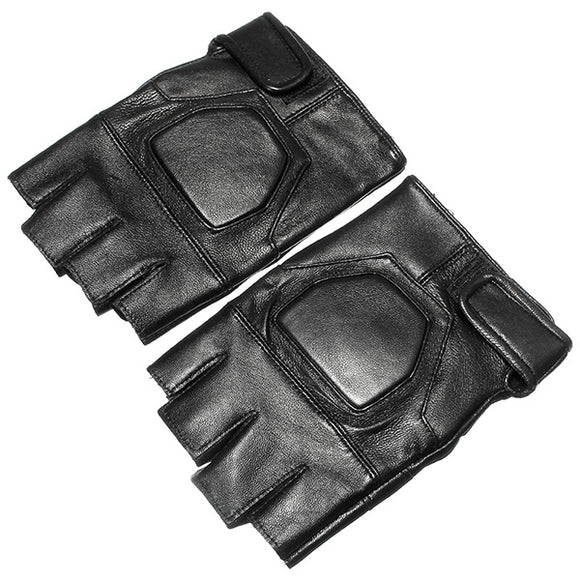 Motorcycle Riding Sports Tactical PU Half Finger Gloves