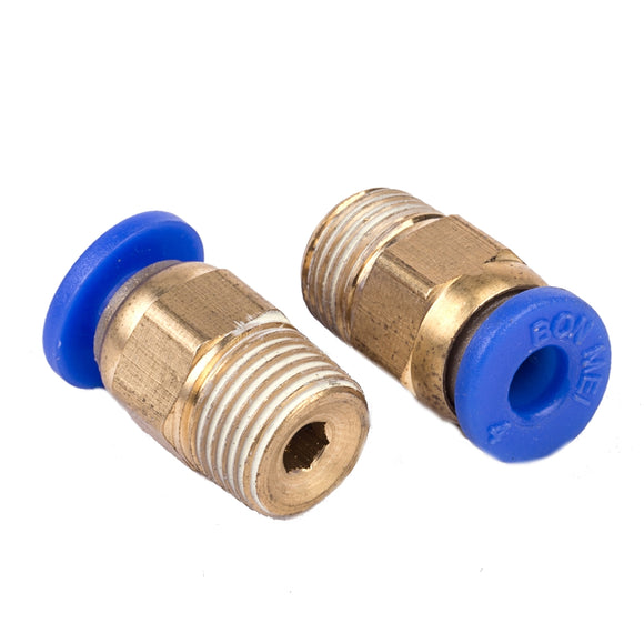 FLSUN 10PCS PC4-01 Thread Nozzle Brass Pneumatic Connector Quick Joint For 3D Printer