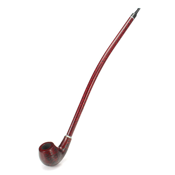 KCASCA KC-WTP007 Resin Carved Wood Tobacco Pipe Durable Classic Smoking Pipe Cigar Flitter