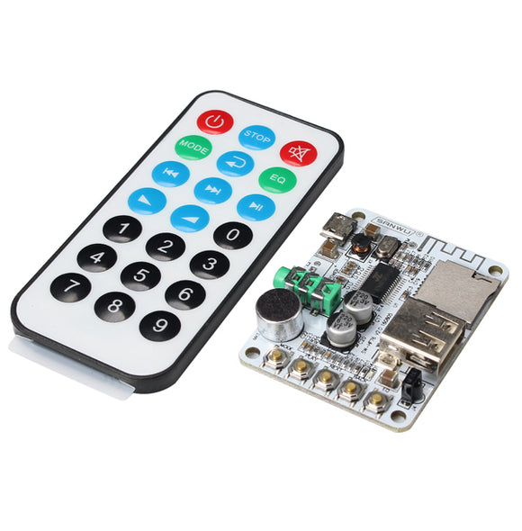 SANWU Wireless Bluetooth Audio Receiver Digital Amplifier Board With Remote Control And Microphone