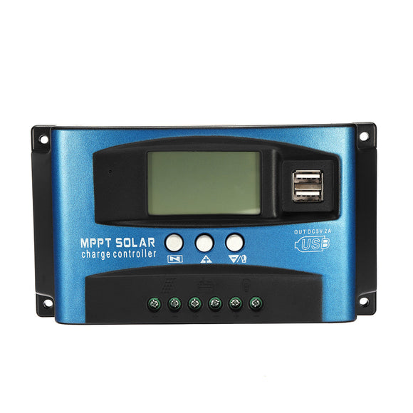 30/40/50/60/100A MPPT Solar Controller LCD Solar Charge Controller Accuracy Dual USB Solar Panel Battery Regulator