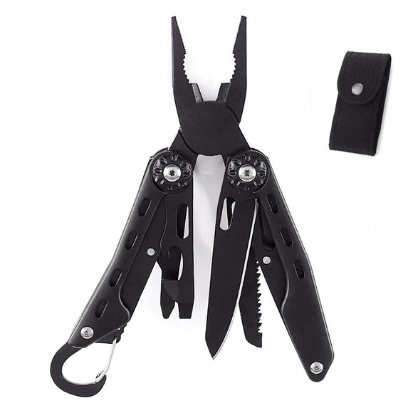 IPRee 10 In 1 EDC Folding Pliers Stainless Steel Outdoor Camping Survival Pocket Tools Kit Set
