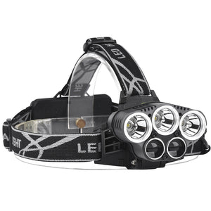 XANES 2309-A Bicycle Headlight 6 Switch Modes XML-T6 + 2 x LTS White Light Outdoor Sports HeadLamp