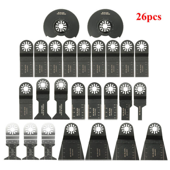 26pcs Oscillating Multitool Saw Blade Accessories kit for Fein Multimaster Bosch Makita