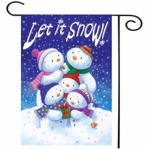 12.5 x 18" Christmas Snow Winter Welcome House Garden Flag Yard Banner Decorations"