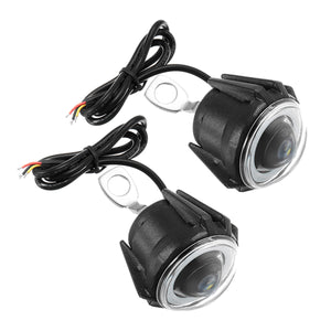 Pair 10V-85V 12W 6500K LED Headlight Mirror Mount Universal Motorcycle Spot Fog Light