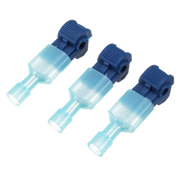 Excellway 200Pcs T-Taps Male Disconnect Wire Connectors 16-14 AWG Gauge Terminals UL Blue