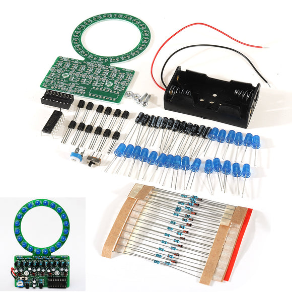 10pcs DIY Gradient LED Flash Light Production Kit Electronic 4017NE555 Soldering Training Parts