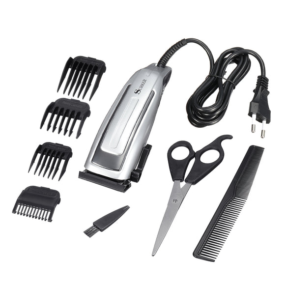 Surker SK-5605 Professional Electric Hair Clipper Men Kids Trimmer W/ Combs Beard Hair Cutting Clipper Styling Tool