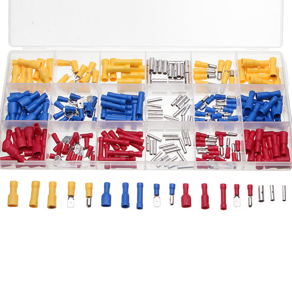 SOLOOP 260Pcs Insulated Electrical Wire Terminals Crimp Connector Kit