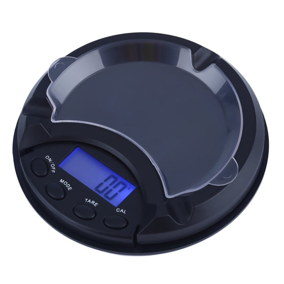 KCASA 500g/0.1g LCD Electronic Digital Precise Pocket Scale Ashtray Balance Pocket Jewelry Gold Diam
