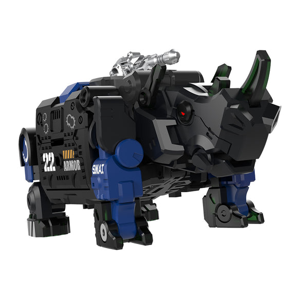 52Toys SWAT Rhinoceros Beast Series Blue Armour DIY Action Figure Transformable Toy Gift from xiaomi youpin