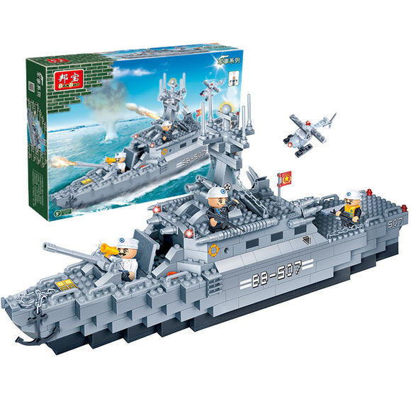 BanBao Military Frigate Warships Aircraft Building Blocks Toys Bricks Compatible With Le go