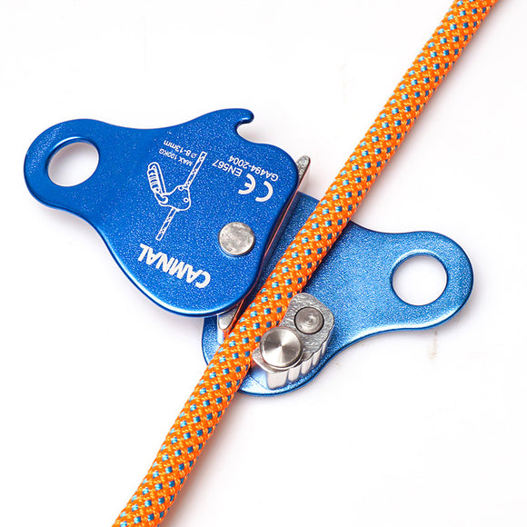 CAMNAL Aluminum Alloy Climbing Rope Grab Self-Locking Mountaineering Gear for 8-13mm Rope